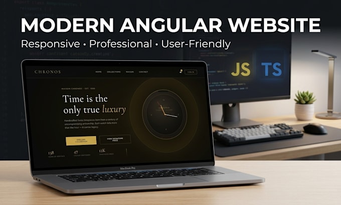 create a modern responsive angular website