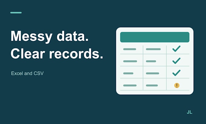 clean and organize your excel or CSV data