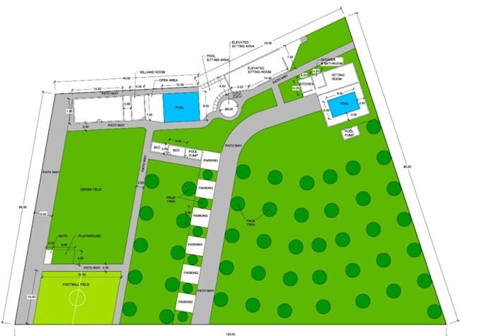 plan plot plan drawings for city permit in autocad