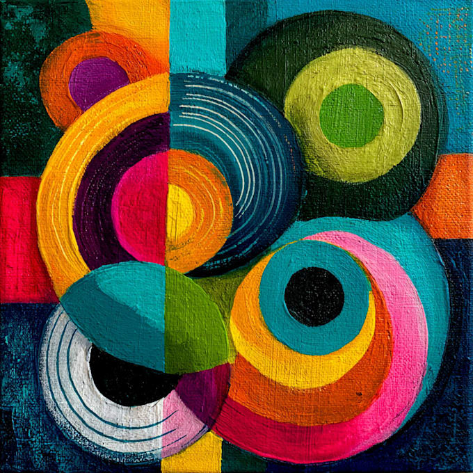create abstract geometric digital art