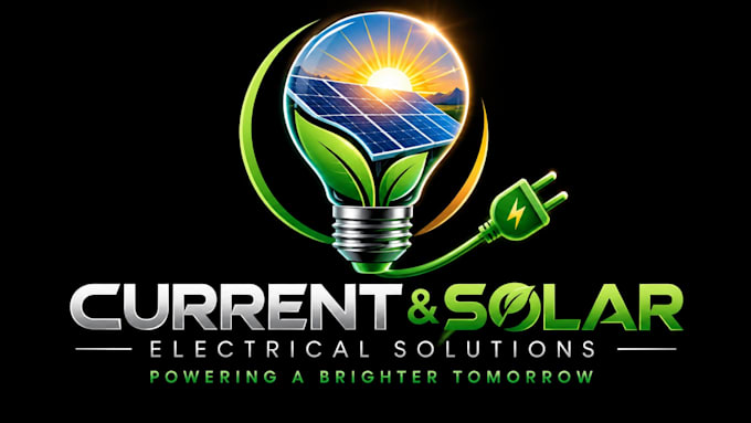 design a creative electrical and solar energy light bulb logo for your business