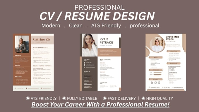 create a professional ats friendly CV resume