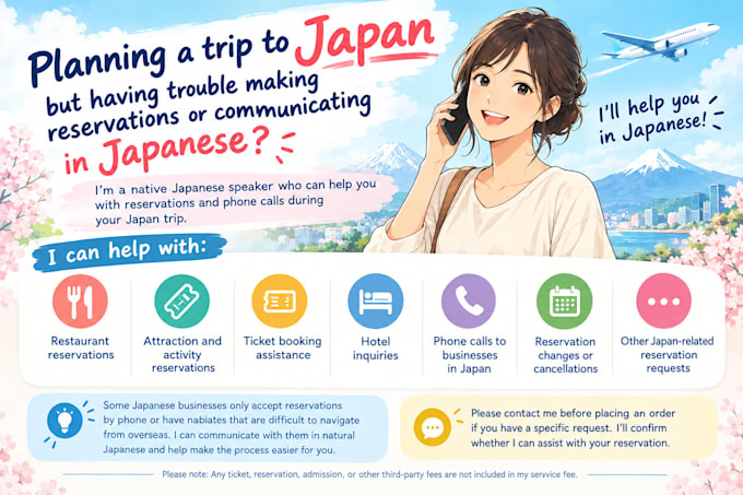 make reservations and book tickets for your japan trip