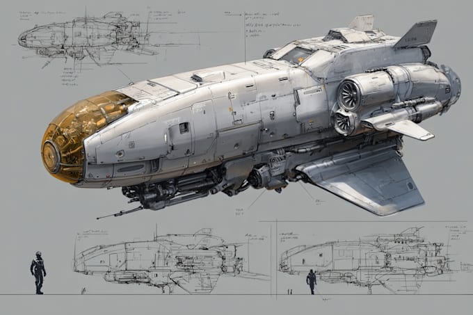 design spaceships and sci fi vehicles