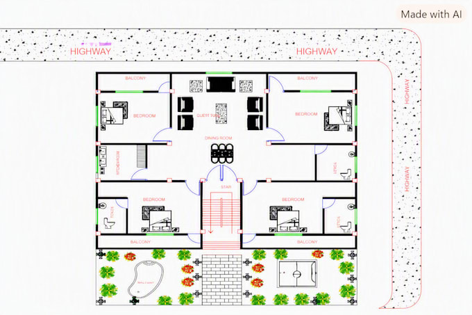 convert sketches into autocad 2d floor plans