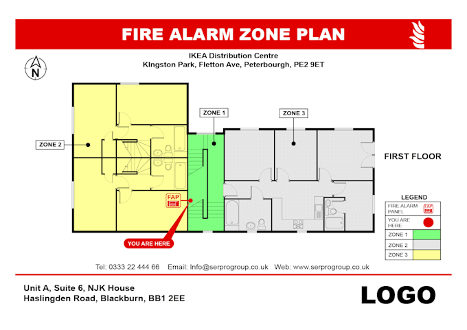 fire alarm zone plan