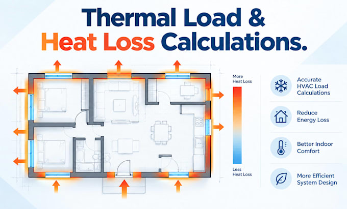 do thermal load and heat loss calculations for hvac sizing