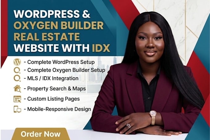 build oxygen builder wordpress idx mls property listing realtor website