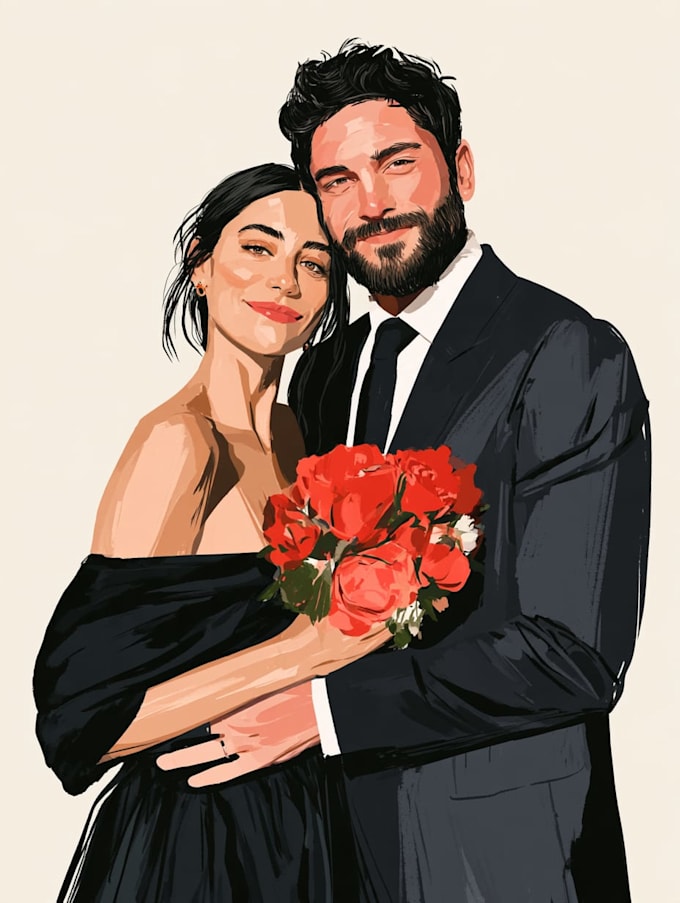 do couple portrait custom couple