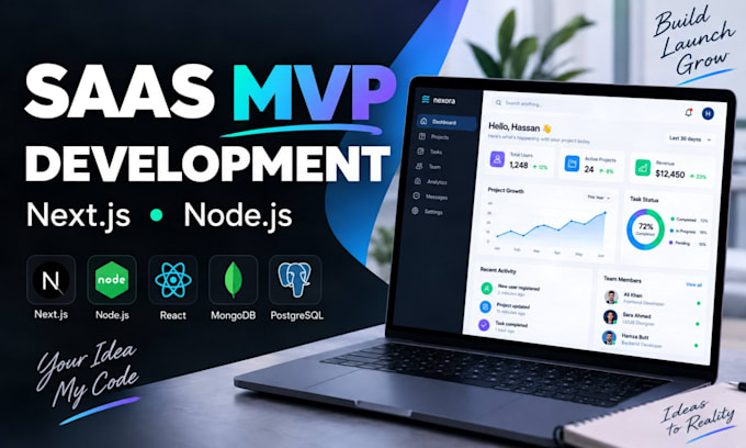 develop a saas mvp with nextjs and nodejs
