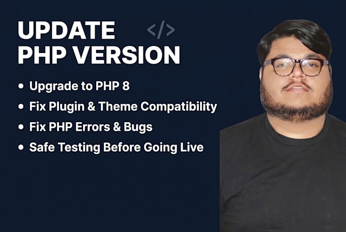 upgrade your PHP website and fix PHP errors