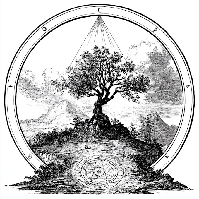 draw intricate antique engraving and etching artwork