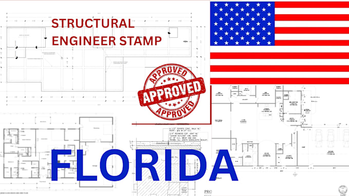 provide structural and civil engineer stamp for florida USA permit approval