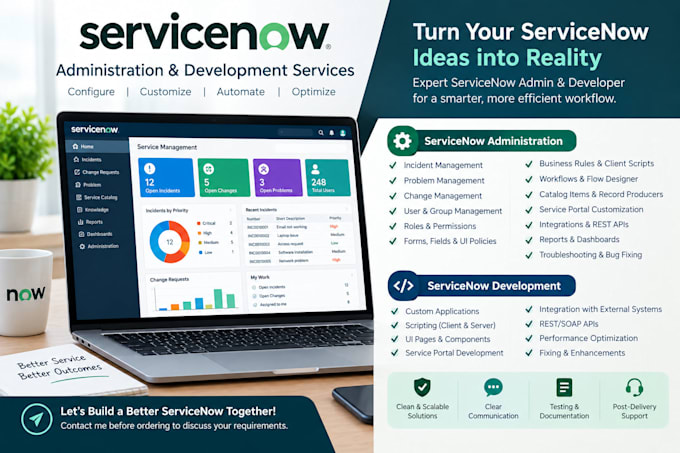 develop servicenow instance end to end