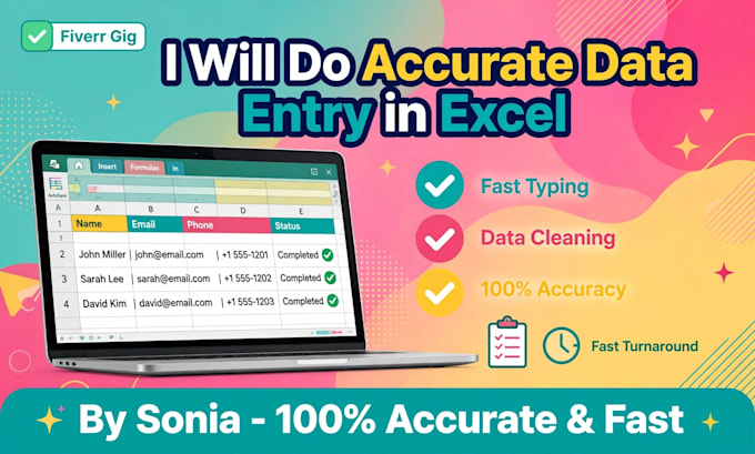 do accurate data entry in excel and copy paste