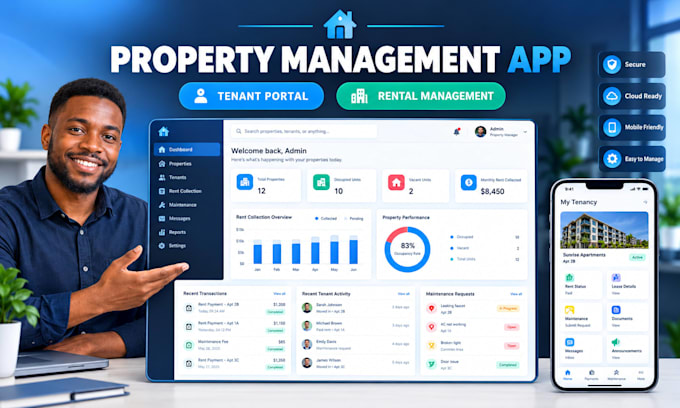 build a property management app with tenant portal