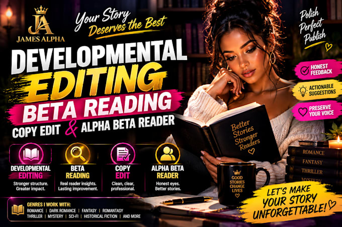 developmental editor beta reader book formatting novel proofreading copy editing