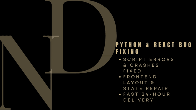 debug your python script or fix react HTML frontend errors