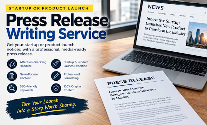write a startup or product launch press release for media