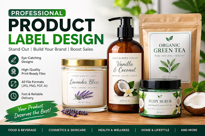 design premium label packaging for your brand
