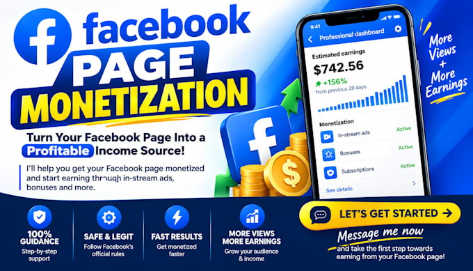 help you earn from your facebook page through monetization