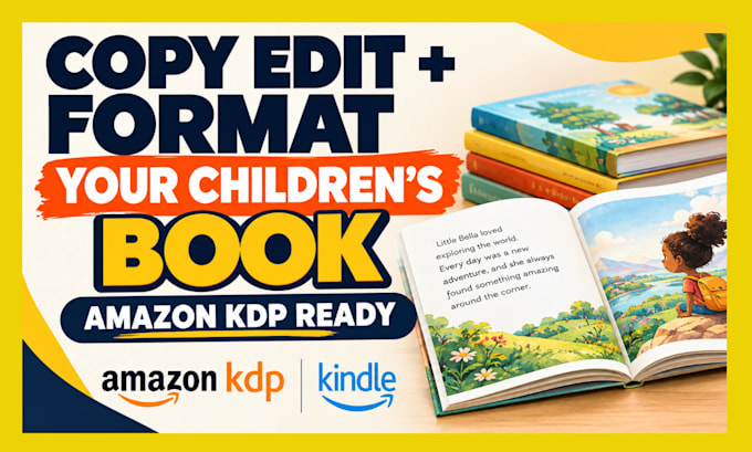 copy edit and format your children book for amazon KDP