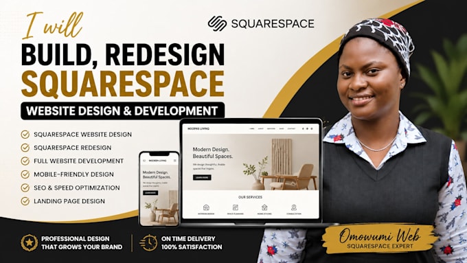 build design, redesign squarespace website and build website development