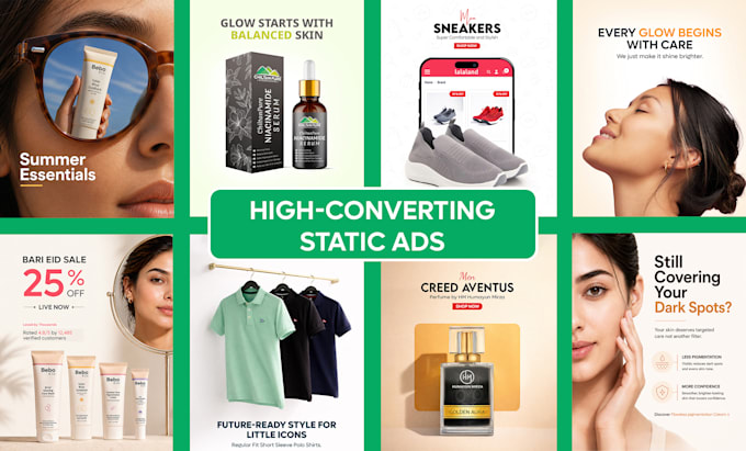 design high CTR static ad creatives that stop the scroll