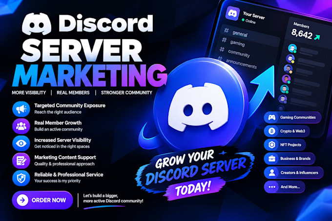 boost your discord server visibility with targeted marketing to real members