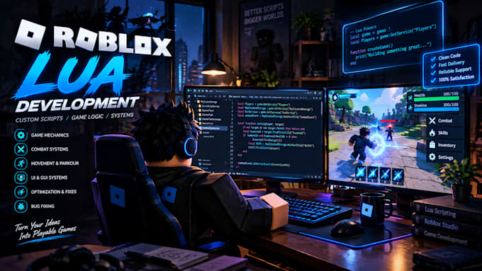script roblox systems, fix roblox scripts and do roblox lua scripting