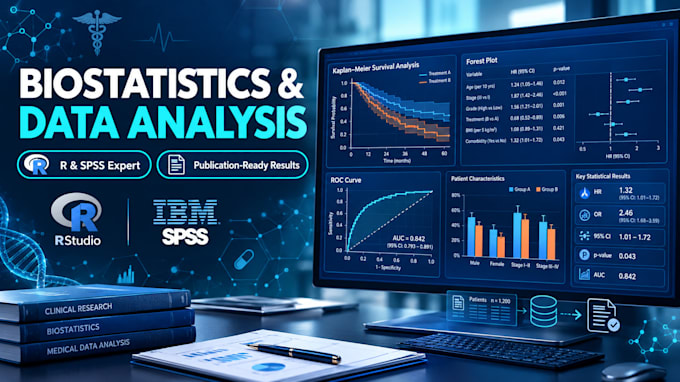 do biostatistics and statistical data analysis in r or spss