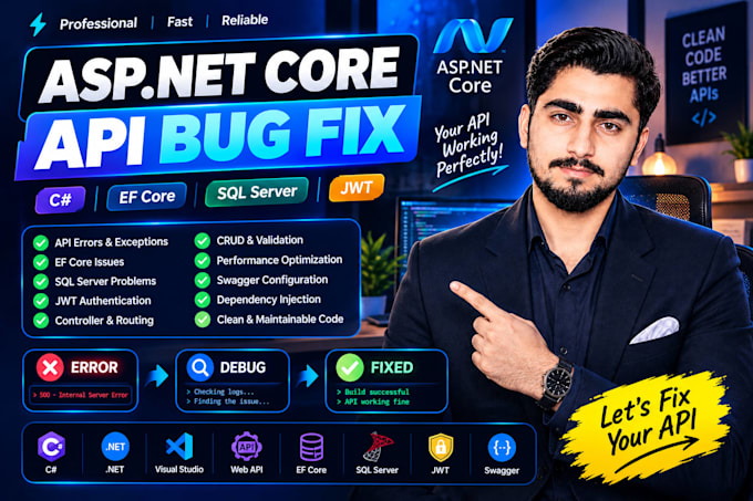 fix debug and optimize your asp net core web API