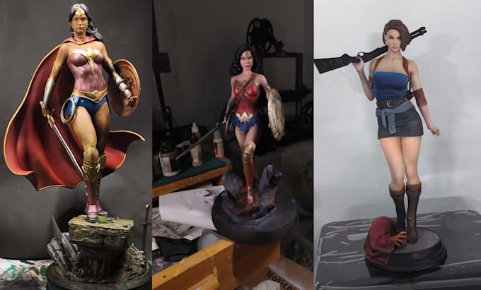3d print hand painting  and ship 3d character miniature model anime figure model