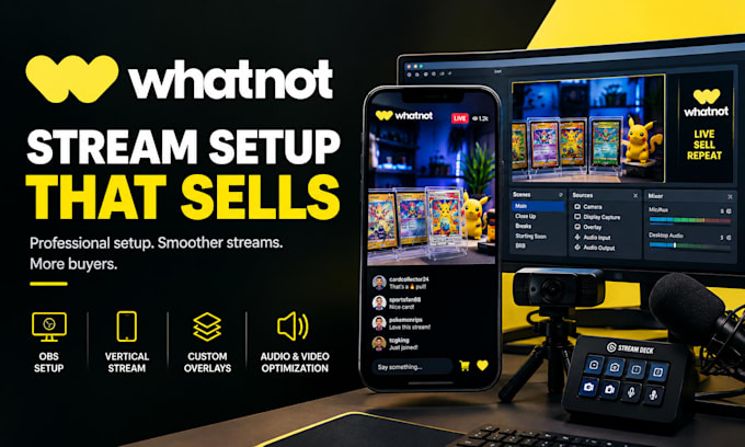 setup professional whatnot obs stream