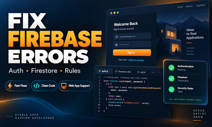 fix firebase authentication firestore and permission errors