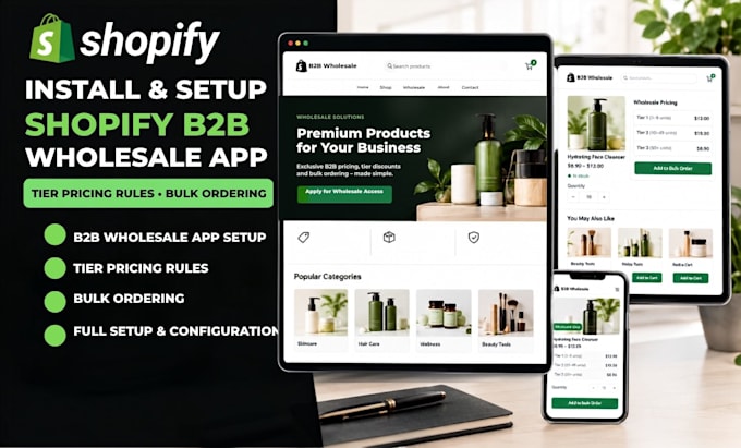install setup shopify b2b wholesale app tier pricing rule bulk ordering