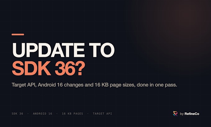update your android app to sdk 36, android 16 and 16 kb page size support
