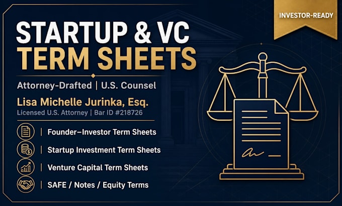 draft a comprehensive venture capital term sheet for your startup