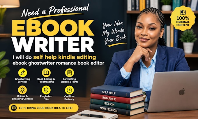 ghostwrite fiction and nonfiction book as ghostwriter, ebook ghostwriter,
