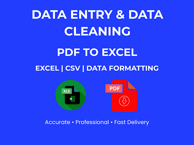 do excel data entry, data cleaning and formatting