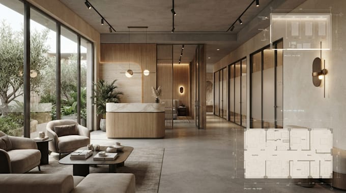 create professional spa interior design and layout plans