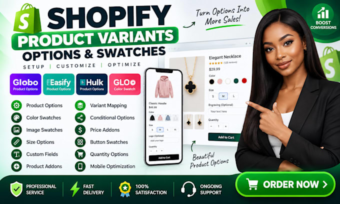create shopify product variants options swatches using globo easify hulk glo