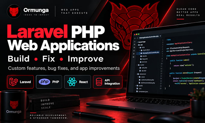build, fix or improve your laravel PHP web application