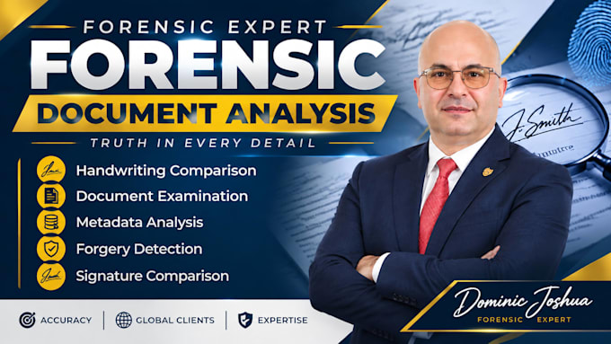 do forensic document analysis, handwriting, signature analysis, report writing