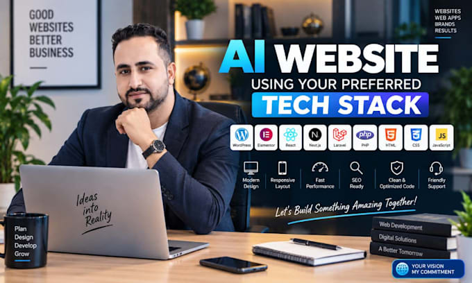 build your ai website using your preferred tech stack