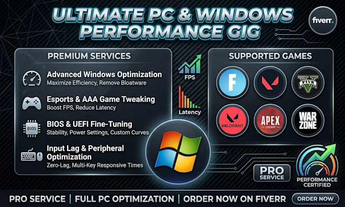 optimize your PC for gaming, remove lag, and speed up windows
