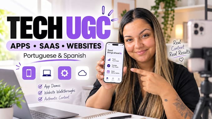 create authentic ugc videos for apps, saas and websites
