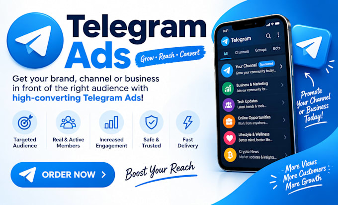 run telegram ads, telegram marketing and channel promotion