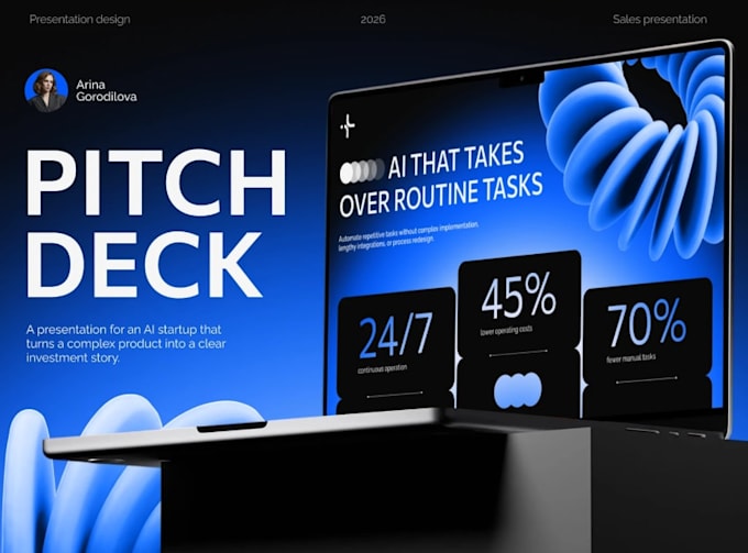 create powerpoint design business presentation b2b sales deck google slides