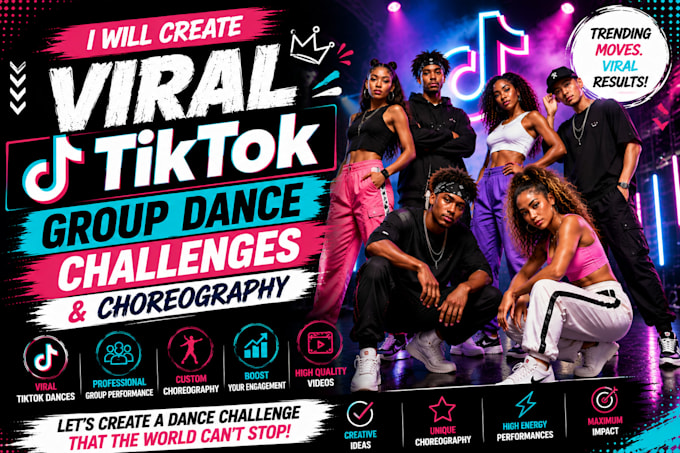 create trending tik tok group dance challenge videos